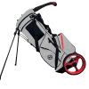 Zero Friction Wheel Pro Push Cart & Stand Bag, Grey